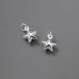 925 Silver Cubic Star Circle Charms DIY Jewelry Accessories