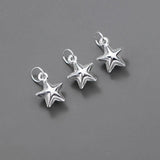 925 Silver Cubic Star Circle Charms DIY Jewelry Accessories