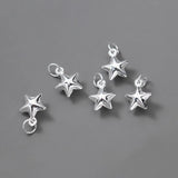925 Silver Cubic Star Circle Charms DIY Jewelry Accessories