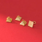 925 Silver Lucky Circle Charms Blessing Pendants DIY Jewelry