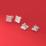 925 Silver Lucky Circle Charms Blessing Pendants DIY Jewelry