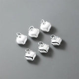 925 Sterling Silver Heart Bell Charms Pendant DIY Jewelry Accessories
