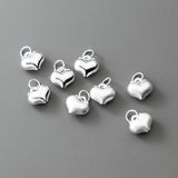 925 Sterling Silver Heart Bell Charms Pendant DIY Jewelry Accessories