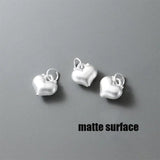 925 Sterling Silver Heart Bell Charms Pendant DIY Jewelry Accessories