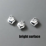 925 Sterling Silver Heart Bell Charms Pendant DIY Jewelry Accessories