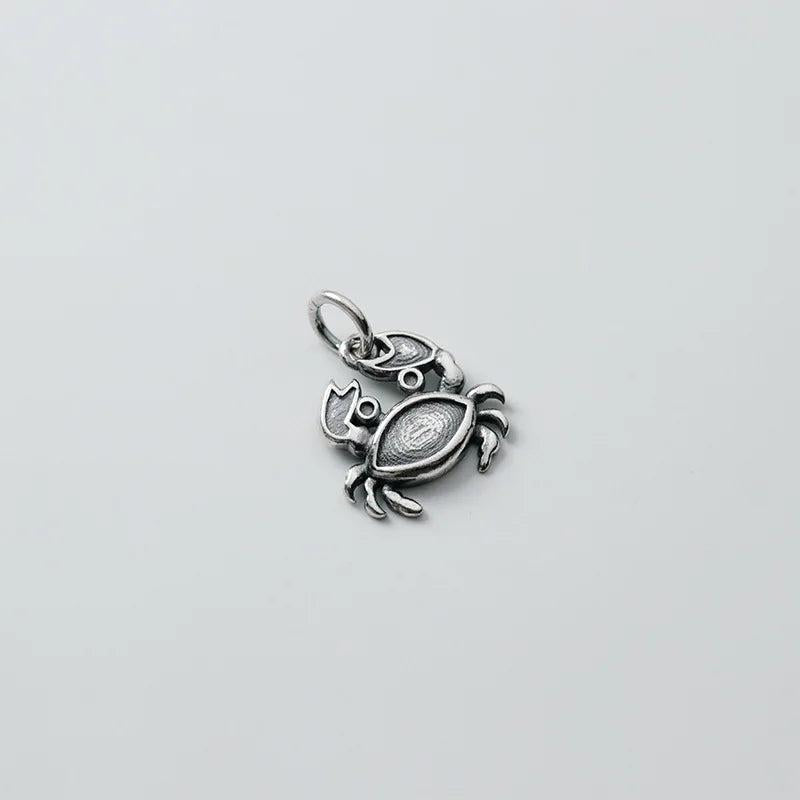 925 Sterling Silver Crab Charm for DIY Jewelry Necklace Bracelet Gift