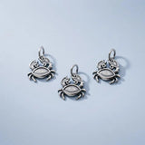 925 Sterling Silver Crab Charm for DIY Jewelry Necklace Bracelet Gift