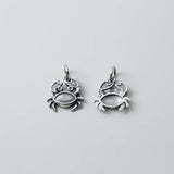 925 Sterling Silver Crab Charm for DIY Jewelry Necklace Bracelet Gift