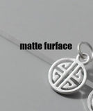 925 Silver Hollow Out Round Charms 9.5mm DIY Jewelry