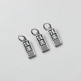 925 Silver Square Sign Letter Charms for DIY Jewelry Necklace Bracelet
