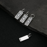 925 Silver Square Sign Letter Charms for DIY Jewelry Necklace Bracelet