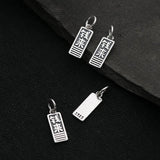925 Silver Square Sign Letter Charms for DIY Jewelry Necklace Bracelet