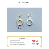 925 Silver Flower Zircon Charms for DIY Necklace Decoration