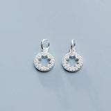 925 Silver Flower Zircon Charms for DIY Necklace Decoration