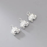 925 Silver Elephant Bell Charms Dangler Pendant for Bracelets Necklace