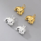925 Silver Elephant Bell Charms Dangler Pendant for Bracelets Necklace