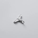 925 Silver Fish Tail Zircon Charms for DIY Necklace