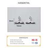 925 Silver Fish Tail Zircon Charms for DIY Necklace