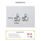 925 Silver Elephant Zircon Animals Charm DIY Necklace Accessory