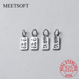 925 Silver Letter Charms for DIY Necklace Bracelet