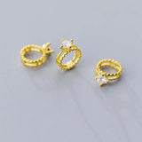 925 Sterling Silver Zircon Charms for Jewelry DIY