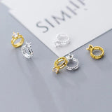 925 Sterling Silver Zircon Charms for Jewelry DIY