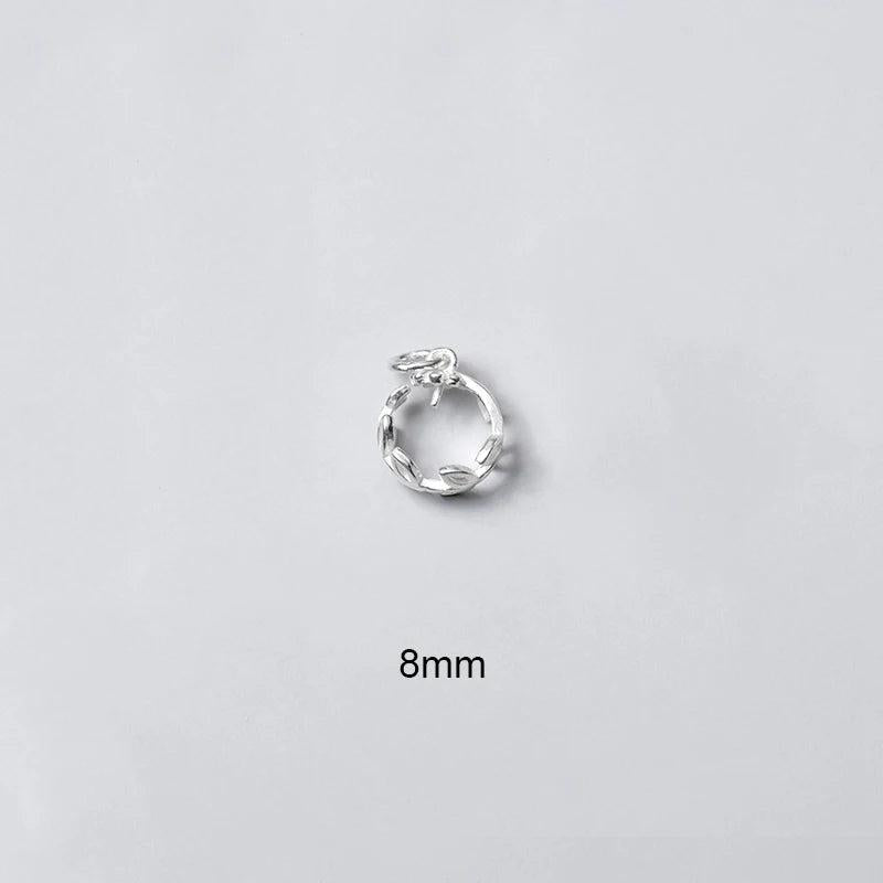 925 Sterling Thai Silver Leaves Charms for Necklace DIY Decoration