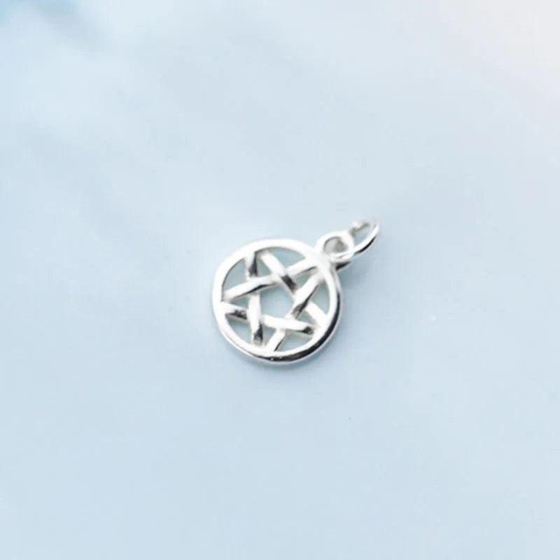 925 Silver Five-pointed Star Dangle Charms for DIY Jewelry