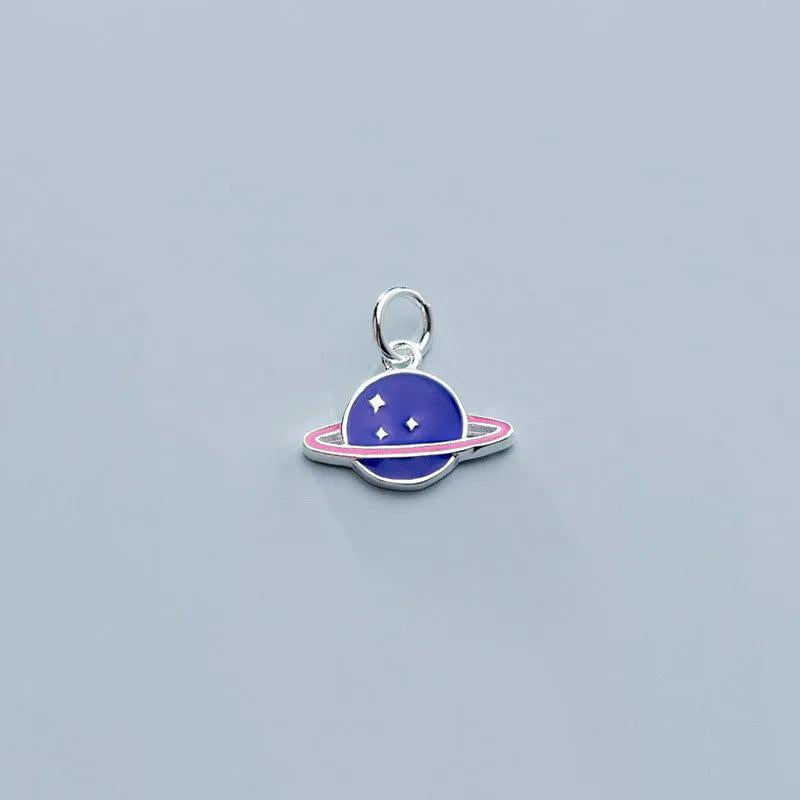 925 Sterling Silver Colorful Plant Charms DIY Jewelry Necklace Bracelet