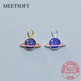 925 Sterling Silver Colorful Plant Charms DIY Jewelry Necklace Bracelet