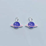 925 Sterling Silver Colorful Plant Charms DIY Jewelry Necklace Bracelet
