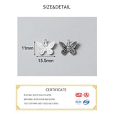 Romantic 925 Silver Butterfly Charms for DIY Necklace Bracelet