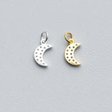 925 Silver Moon Zircon Charms Necklace DIY Jewelry Accessory