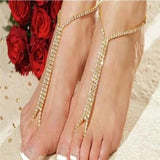 Bridal Rhinestone Beach Anklet
