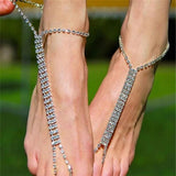 Bridal Rhinestone Beach Anklet