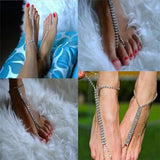 Bridal Rhinestone Beach Anklet
