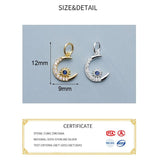 925 Silver Moon/Sun Zircon Charms DIY Jewelry Allery-Free