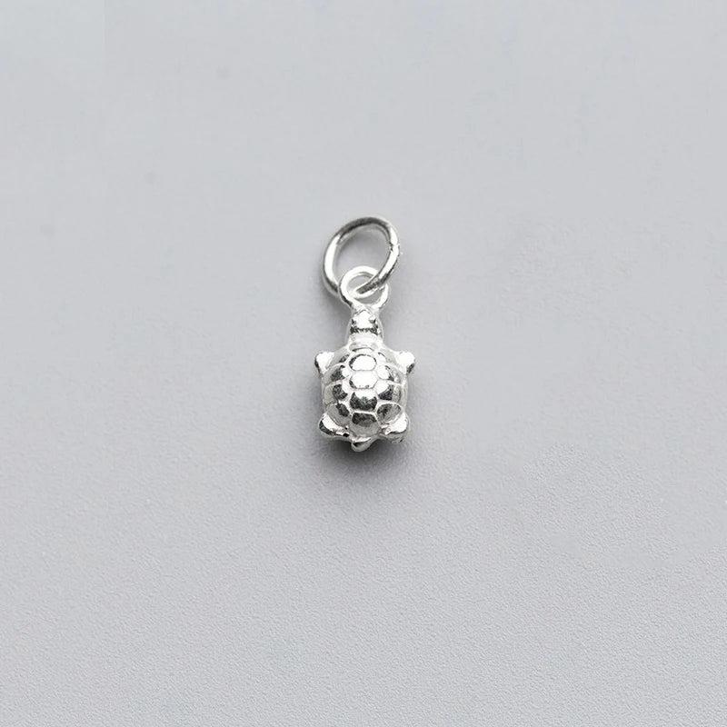 S925 Sterling Silver Little Turtle DIY Necklace Making Finding