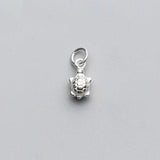 S925 Sterling Silver Little Turtle DIY Necklace Making Finding