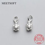 S925 Sterling Silver Little Turtle DIY Necklace Making Finding