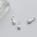 S925 Sterling Silver Little Turtle DIY Necklace Making Finding