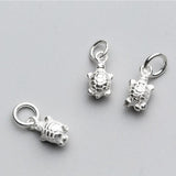 S925 Sterling Silver Little Turtle DIY Necklace Making Finding