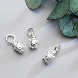 S925 Sterling Silver Little Turtle DIY Necklace Making Finding