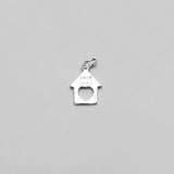 925 Silver House Hollow Heart Charms DIY Jewelry Necklace Decoration