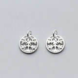 Silver Hollow Tree Charm Necklace Making Findings