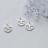 Silver Hollow Tree Charm Necklace Making Findings