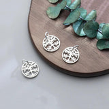 Silver Hollow Tree Charm Necklace Making Findings