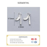 Sterling Silver Protractor & Ruler Dangle Charms for DIY Handcraft