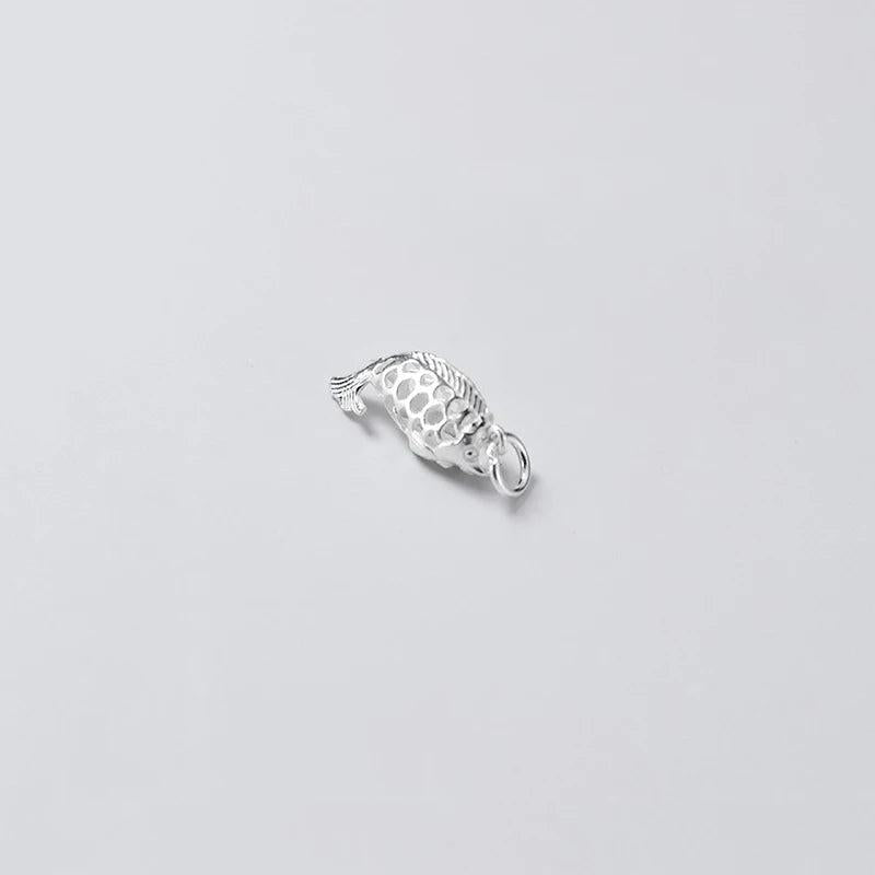 925 Silver Fish Charms DIY Pendant Making Findings