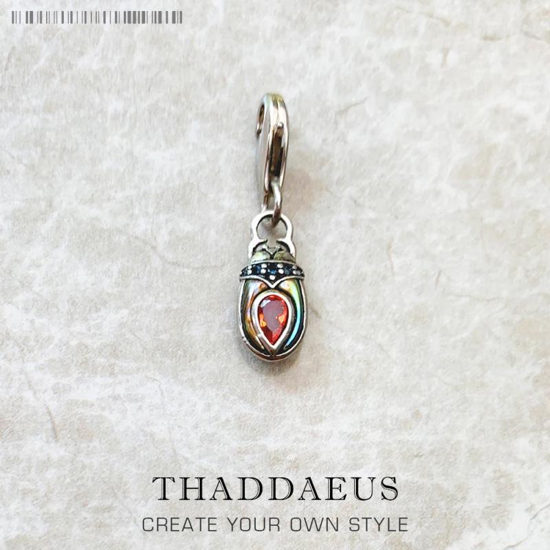 Beetle Bug Dangle Charm 925 Sterling Silver Pendant